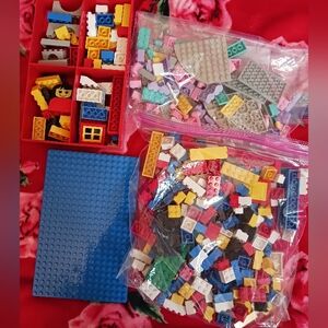 Mixed Lot of Vintage Legos Lego Bricks Replacement Bricks Spare Bricks Baseplate